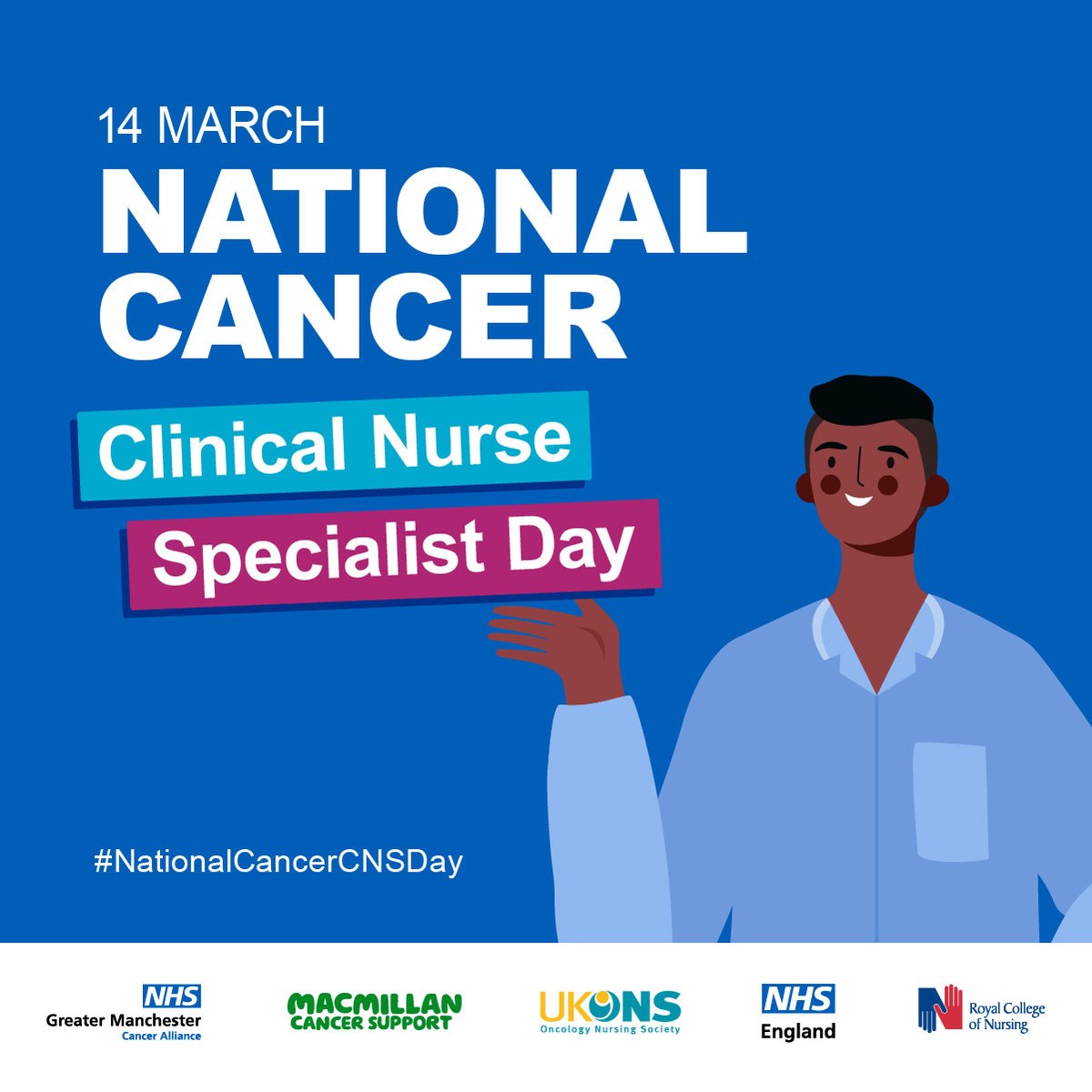 Today is the fourth #NationalCancerCNSDay!  We are proud to be sharing our support for this incredible workforce. 

Join us on social media as we celebrate the amazing work our Cancer Clinical Nurse Specialists do every day.