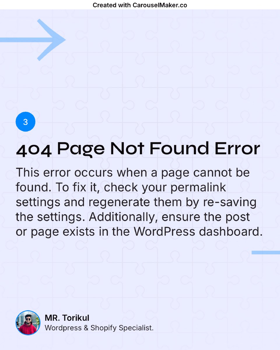 torikultarif's tweet image. Common WordPress Errors and How to Fix Them: A Beginner’s Guide to Troubleshooting.
#WordPressErrors #WPFixes #WebsiteTroubleshooting #BugFixing #FixWordPress #WebDevelopment
