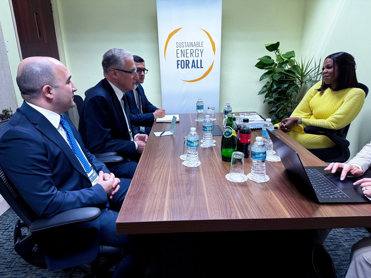 Today <a href="/SEforALLorg/">Sustainable Energy for All | #SDG7BeBold</a> COP29 Presidency held a number of important bilateral meetings with key stakeholders including Special Representative to the UN-Secretary General Ms Damilola Ogunbiyi, Deputy Secretary General of CARICOM Dr Armstrong Alexis and CARICOM climate envoy Dr James
