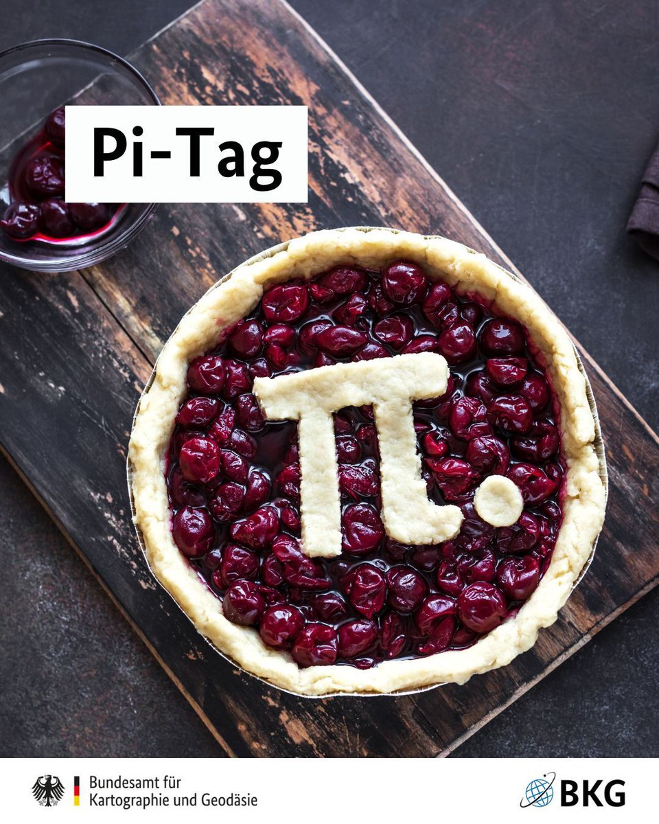 BKG_Bund's tweet image. 🤓 Mathe-Fans feiern am heutigen 14.3. den #PiDay. Das Datum leitet sich von der US-Schreibweise ab (3/14), was den ersten drei Ziffern von Pi entspricht (3,14)

🥧 An diesem Tag essen sie gerne #Pie (Kuchen), am liebsten einen mit 20 cm Ø: Der hat eine Fläche von π dm². #PiTag