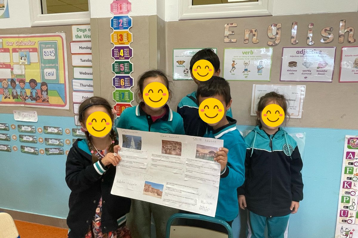 maariftn_'s tweet image. Year 2 students had a blast matching pictures of different house types with their descriptions! 
They explored stilt houses, cave houses, adobe houses, and skyscrapers, learning how homes are designed to suit different environments. 
#YoungExplorers #BuildingKnowledge