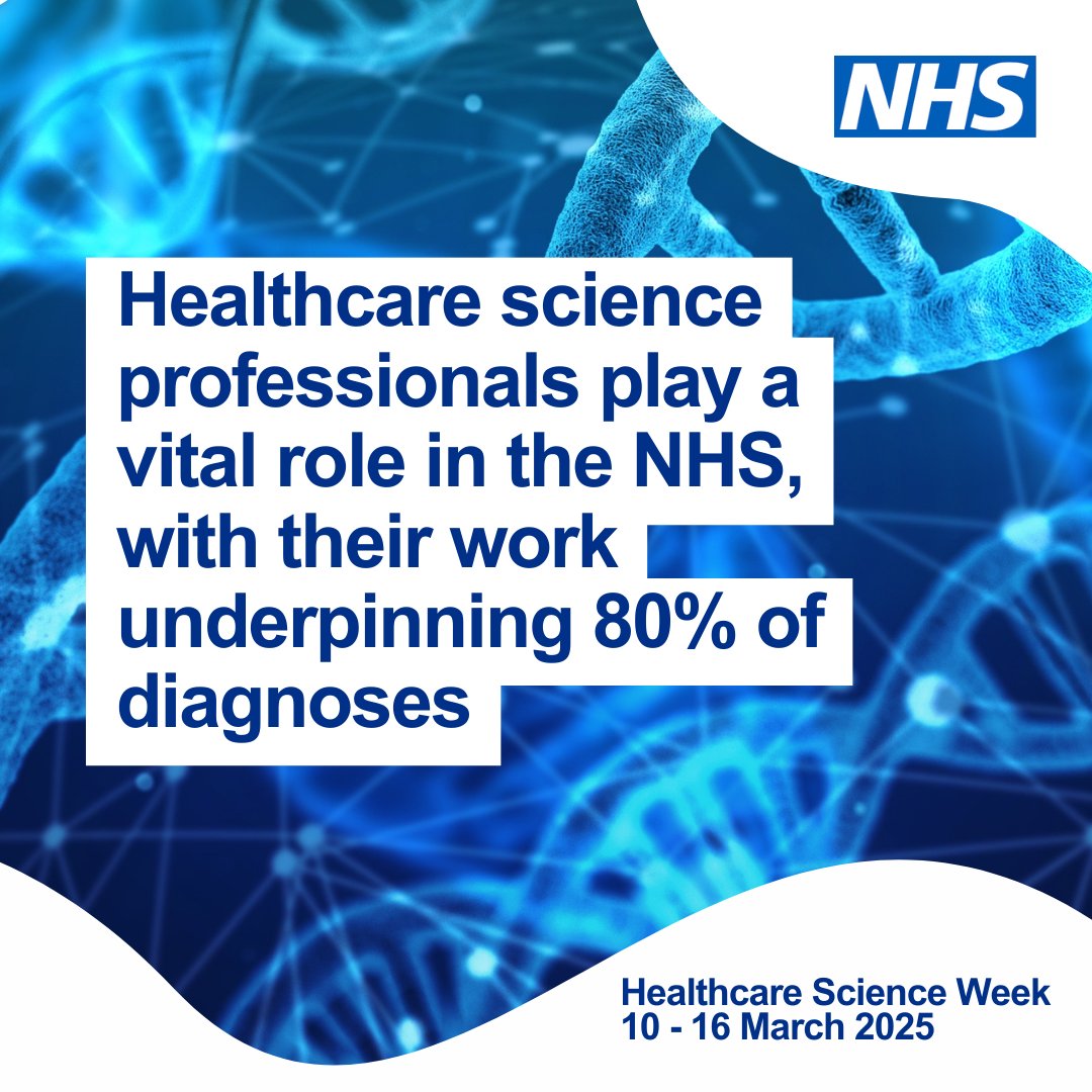 National School of Healthcare Science (@nshcs) on Twitter photo Did you know that healthcare science underpins 80% of diagnoses in the NHS? Read more about careers: healthcareers.nhs.uk/explore-roles/… #HCSWeek2025 <a href="/WeHCScientists/">NHS Healthcare Science</a> <a href="/NHSEngland/">NHS England</a> <a href="/CSOSue/">Professor Dame Sue Hill</a> Did you know that healthcare science underpins 80% of diagnoses in the NHS? Read more about careers: healthcareers.nhs.uk/explore-roles/… #HCSWeek2025 <a href="/WeHCScientists/">NHS Healthcare Science</a> <a href="/NHSEngland/">NHS England</a> <a href="/CSOSue/">Professor Dame Sue Hill</a>