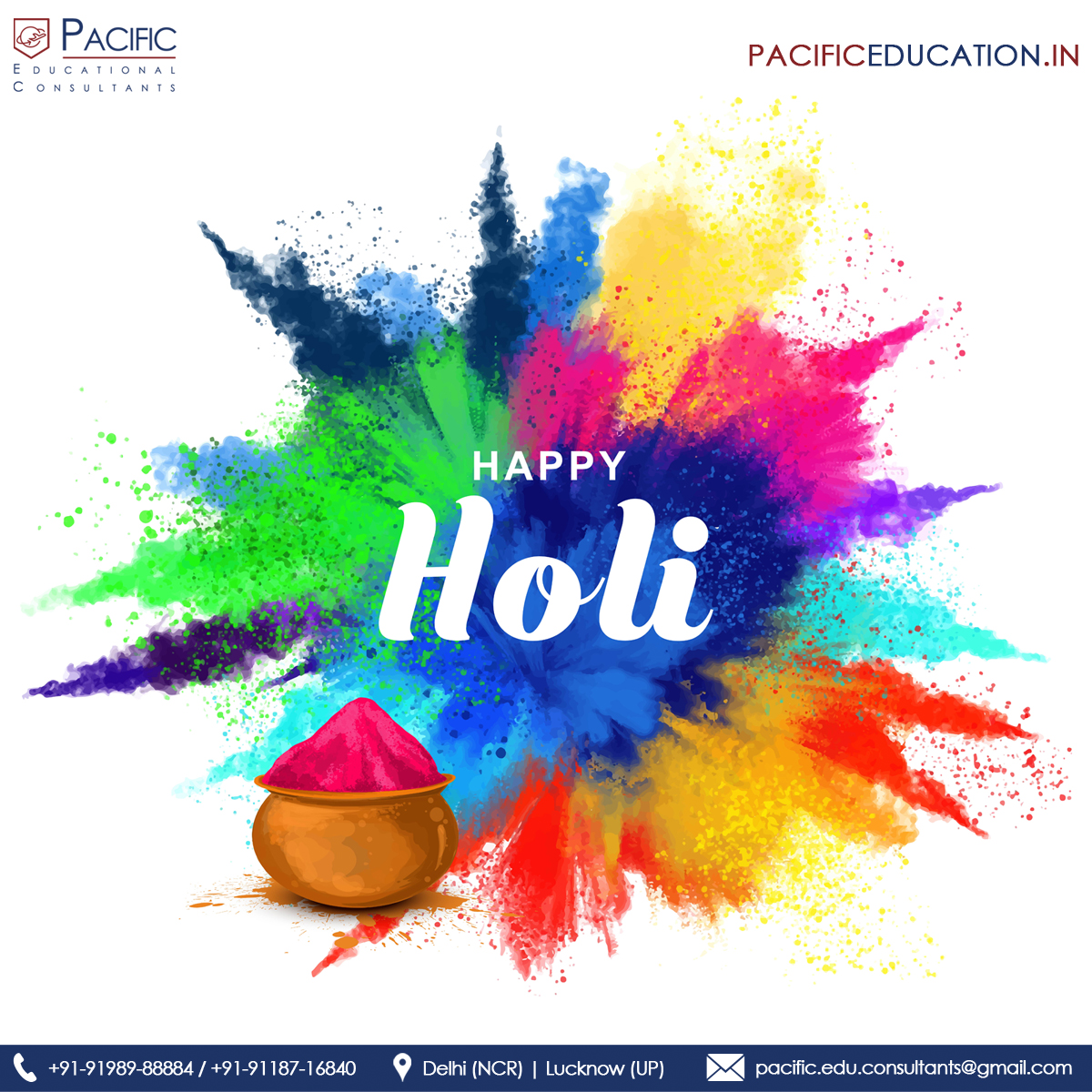 🌈 May the splashes of colour brighten your life with laughter, love &amp; unforgettable memories. 

🎊 Happy Holi to you and your family !

Regards 
Satyendra Dwivedee
pacificeducation.in
#holi2025
