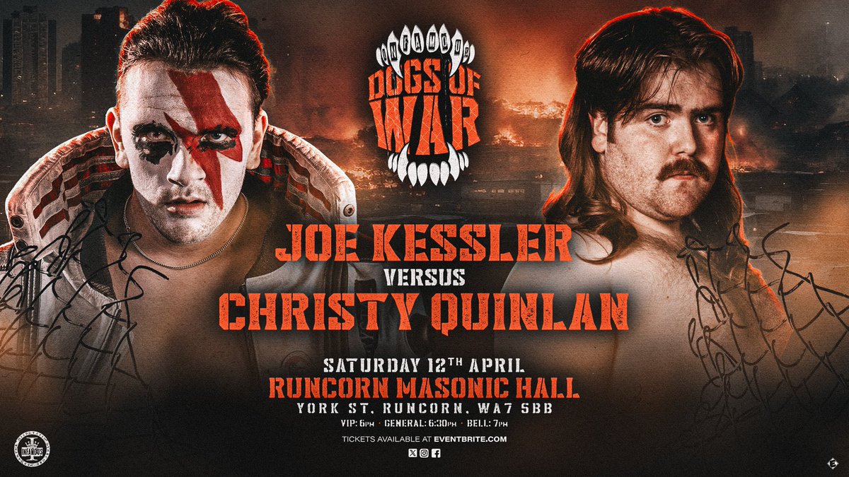 "The Cyber Slayer" JOE KESSLER is looking to shake off his loss at the last show and continue his quest towards the INFAMOUS Championship 

But to get back in the hunt he has to get past one half of the tag team kings of INFAMOUS! 

JOE KESSLER VS CHRISTY QUINLAN