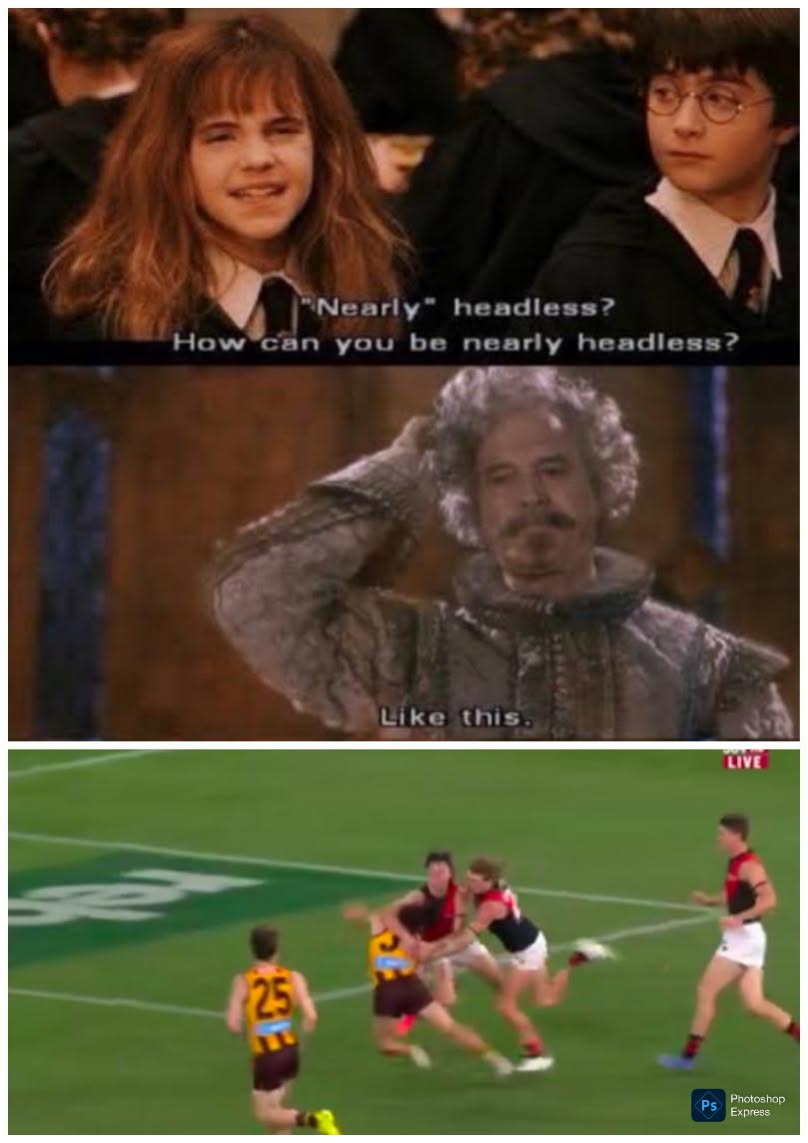 Actually disgraceful this wasn't paid. Genuinely. <a href="/HawkTalkPod/">Hawk Talk Podcast</a> #AFLHawksBombers #Protectthehead