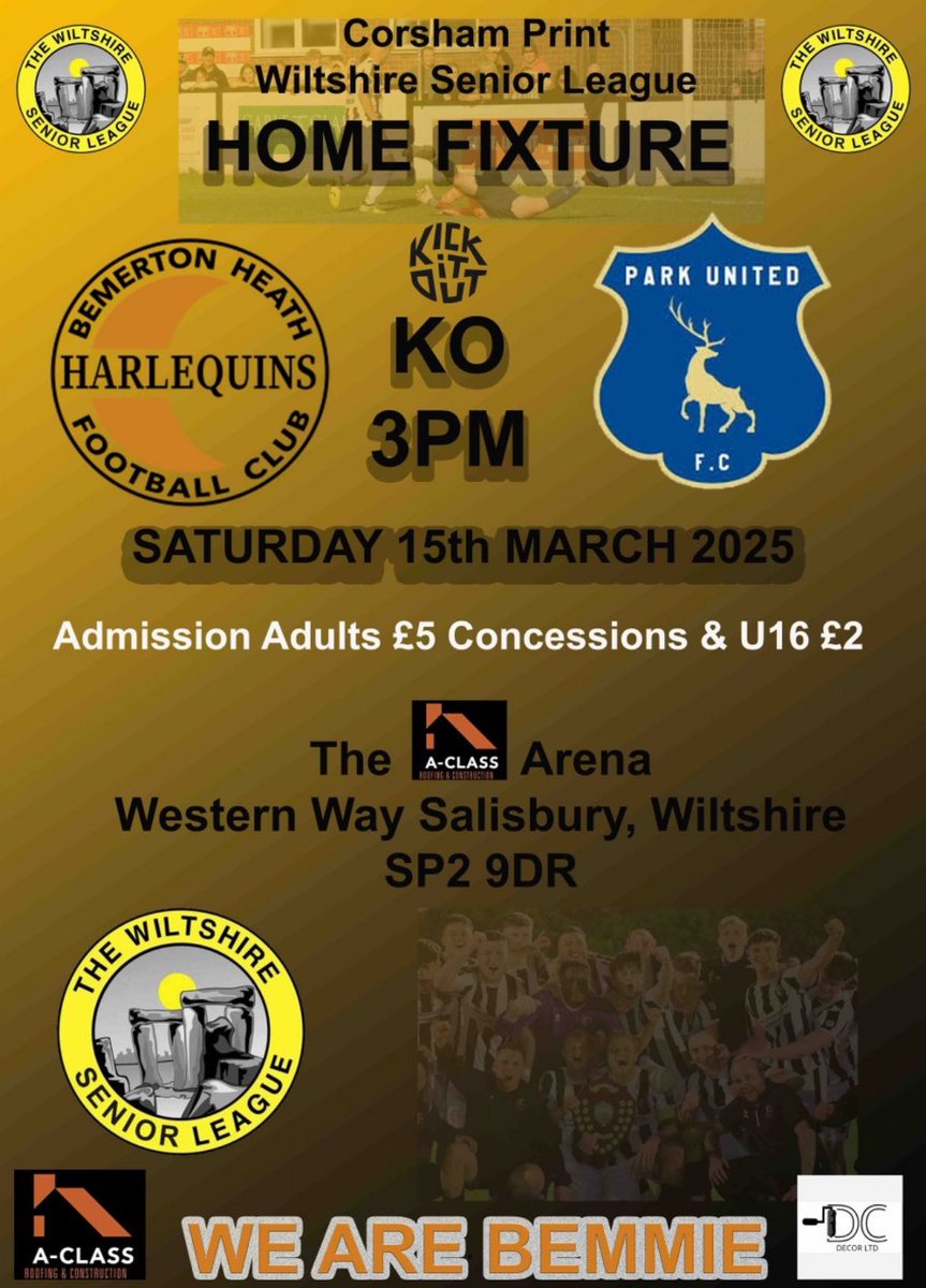 BHHFC Reserves (@bhhfcr) on Twitter photo After a good cup result in the week, our attention returns to the league tomorrow as we host <a href="/ParkUnitedFC22/">Park United F(C)</a> in the Wilts Premier Division at the A-Class Arena. The lads would appreciate your support ⚫️⚪️⚽️ #WAB After a good cup result in the week, our attention returns to the league tomorrow as we host <a href="/ParkUnitedFC22/">Park United F(C)</a> in the Wilts Premier Division at the A-Class Arena. The lads would appreciate your support ⚫️⚪️⚽️ #WAB