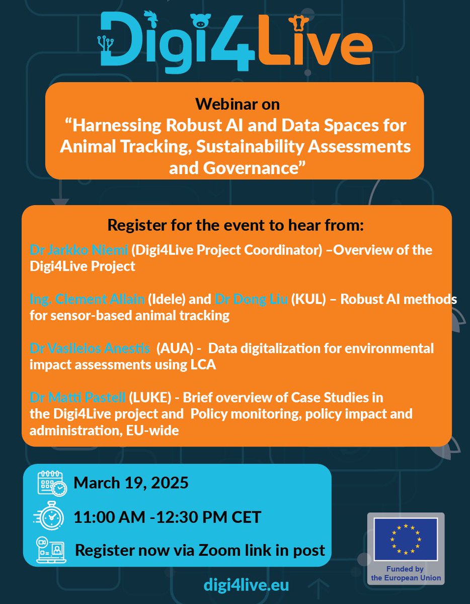 📆✨ Save the date for Part 2 of the Digi4Live Webinar Series, taking place next Wednesday, March 19th!
Want to learn more? Check out the agenda and secure your spot!

⏰ 11:00 AM CET
🔗 Register here: us06web.zoom.us/meeting/regist…

#Digi4Live #Webinar