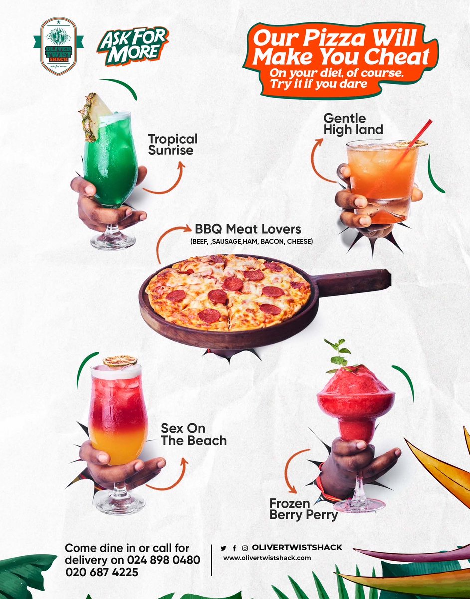 It’s a Friday !!!! Go out and cheat 

On your diet not your partners at Oliver Twist Shack 🫢🫢🫢🫢