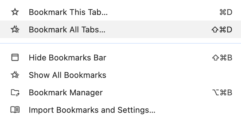 Never underestimate the power of a clean browser.

Shift + CMD + D
Try it in Chrome.

This puts all your open tabs into ONE folder.