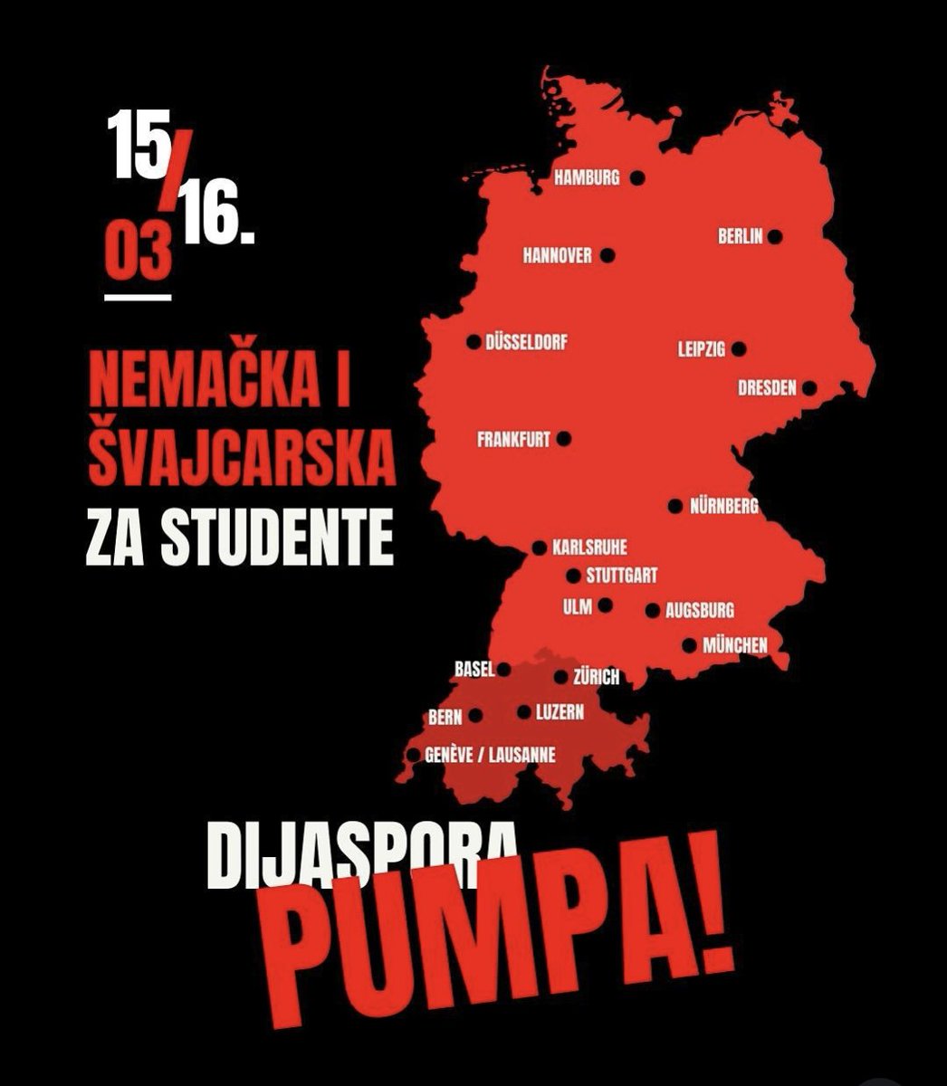 Am Wochenende finden in ganz Deutschland und der Schweiz Solidaritätskundgebungen für die Proteste in #Serbien statt