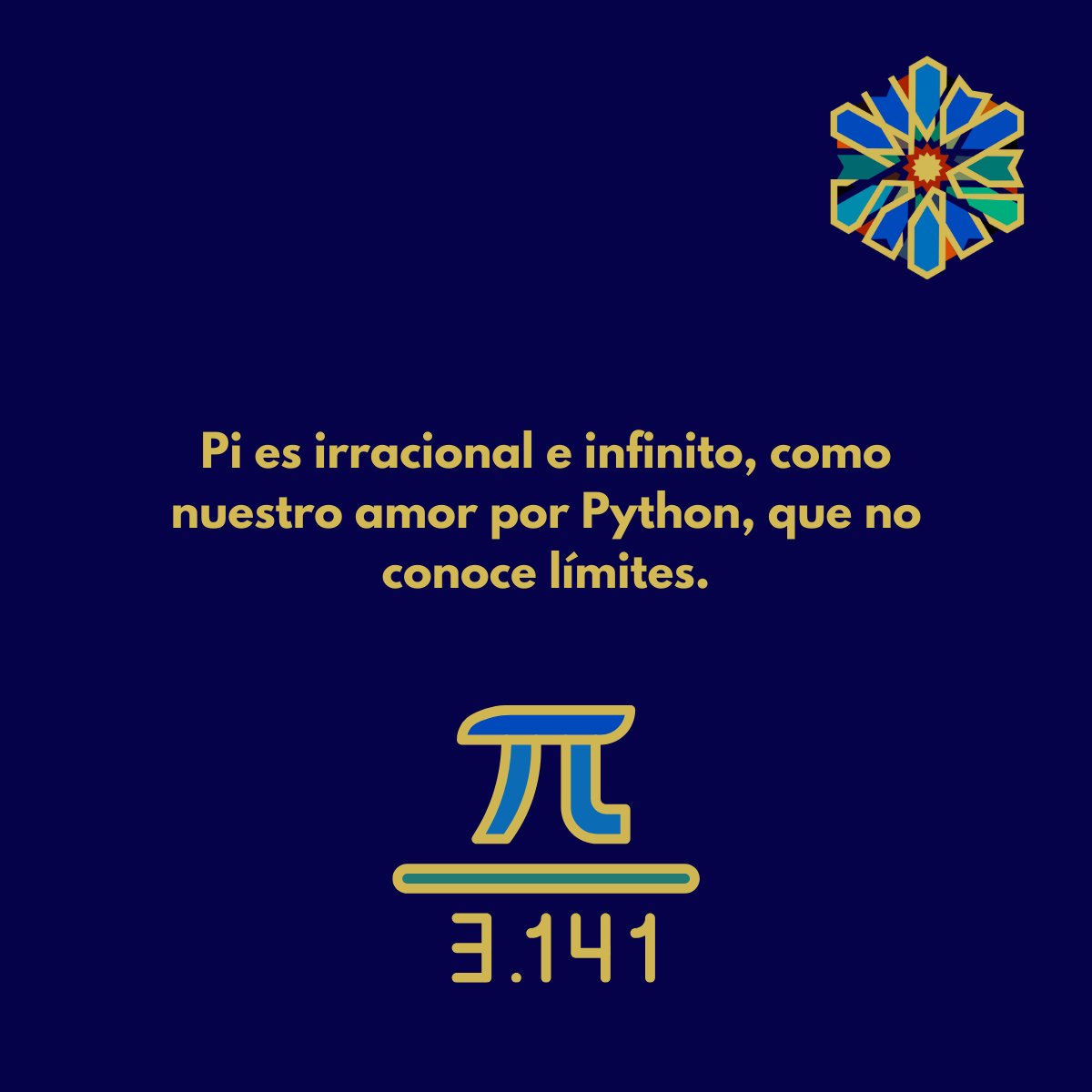 🎉¡Feliz Día de Pi (π)!🎉  

Hoy es 14 de marzo (3/14), la fecha perfecta para celebrar la magia de π... ¡y qué mejor manera de hacerlo que con un poco de código en “Pithon”! 🐍 

#PiDay #π #DíaDePi #Python #Pithon #Math #Código #Programación #Geek #Ciencia #STEM