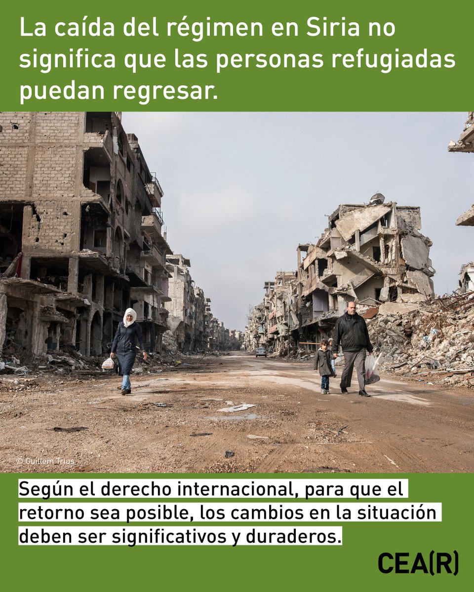 📢 Siria sigue sin ser seguro 14 años después del inicio del conflicto.

Pese a que la caída del régimen de Al Asad ha generado nuevas expectativas, aún no es posible el retorno seguro de la población refugiada por la inestabilidad, la incertidumbre y la violencia en el país.🧵👇