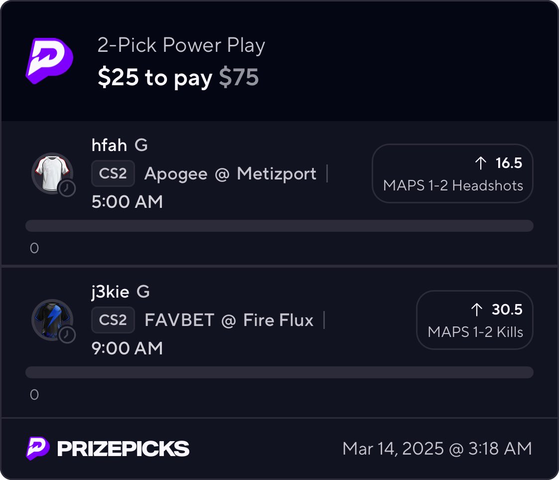 RS3Props's tweet image. CS2 🔒

#GamblingX | #PrizePicks | #Underdog| #CS2| #eSports 

prizepicks.onelink.me/gCQS/shareEntr…