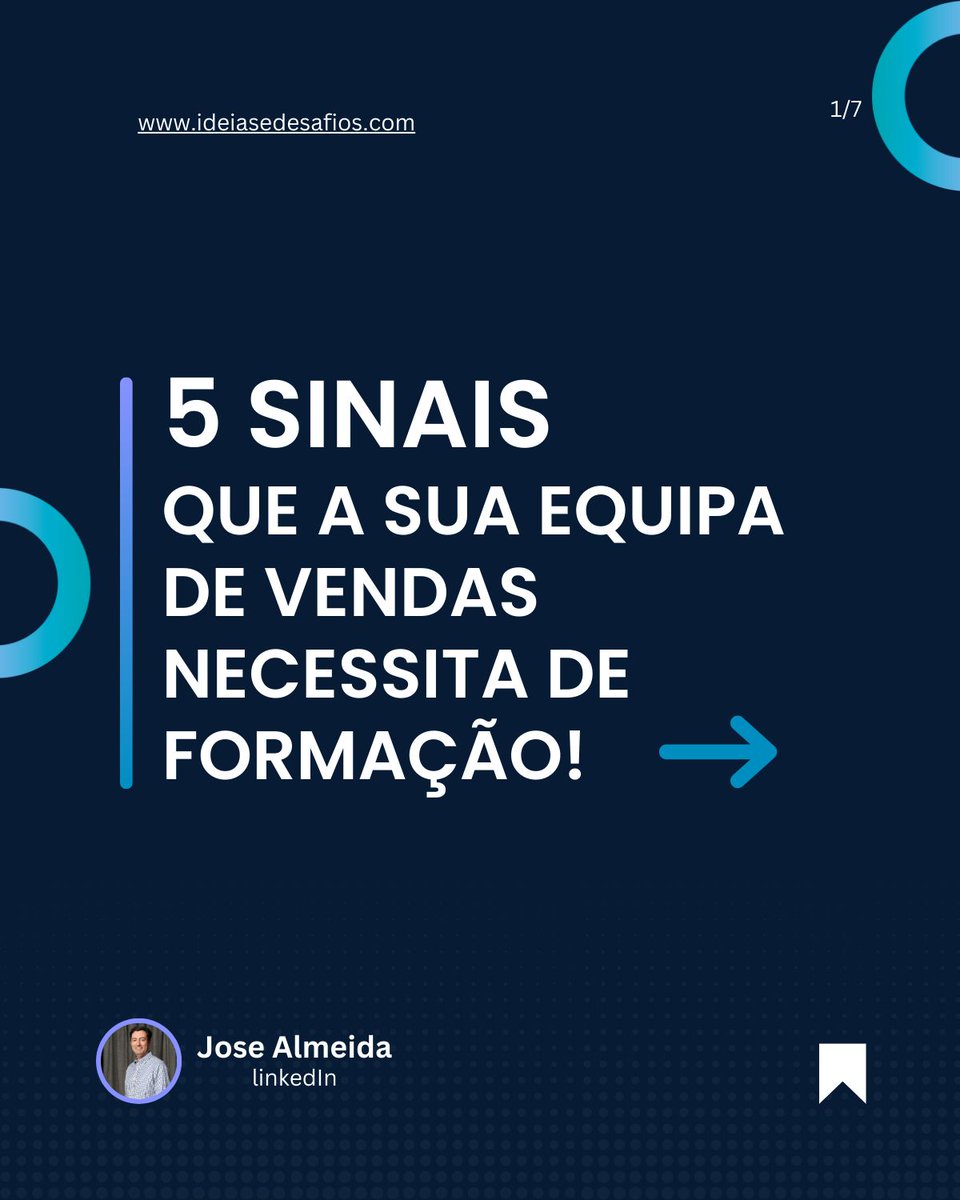 ideiasedesafios's tweet image. 5 Sinais de que a Sua Equipa de Vendas Necessita de Formação!