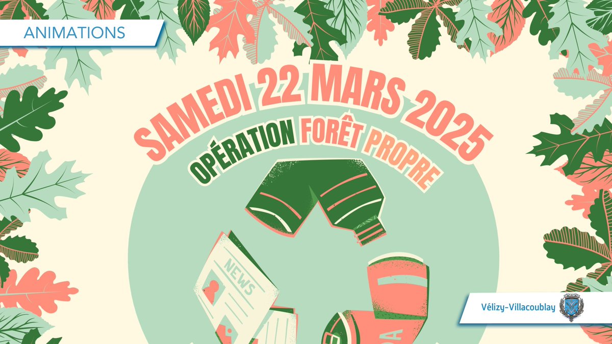 J-7 ! Venez participer à une grande opération de nettoyage en forêt ! Pour cela, 𝗿𝗲𝗻𝗱𝗲𝘇-𝘃𝗼𝘂𝘀 𝗹𝗲 𝘀𝗮𝗺𝗲𝗱𝗶 𝟮𝟮 𝗺𝗮𝗿𝘀 du côté de l’aire de jeux du Babillard dès 14h ➡ fb.me/e/32XocMYJO