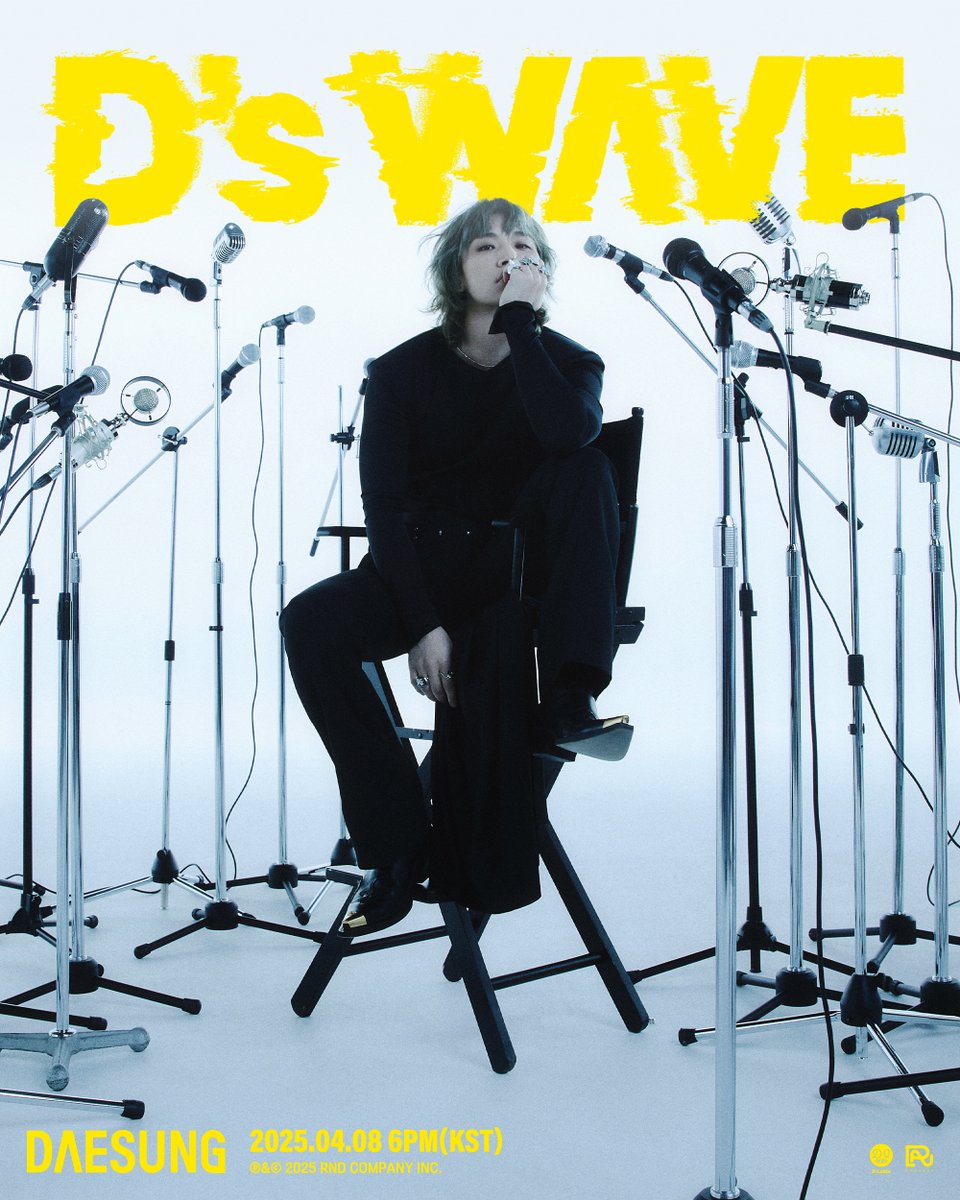 𝗗𝗔𝗘𝗦𝗨𝗡𝗚 𝟭𝘀𝘁 𝗠𝗶𝗻𝗶 𝗔𝗹𝗯𝘂𝗺 [𝗗'𝘀 𝗪𝗔𝗩𝗘]
⠀
🔜 2025.04.08. (TUE) 6PM (KST)
⠀
#대성 #DAESUNG #DLITE
#DsWAVE #DLable