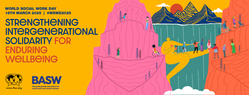BASW_UK's tweet image. ✨ World Social Work Day is on Tuesday, 18 March.

In this short blog, BASW Council Member, Lyn Romeo reflects on the importance of this year's theme around promoting, strengthening and celebrating intergenerational solidarity.

Read here 🔗 basw.co.uk/articles/promo…