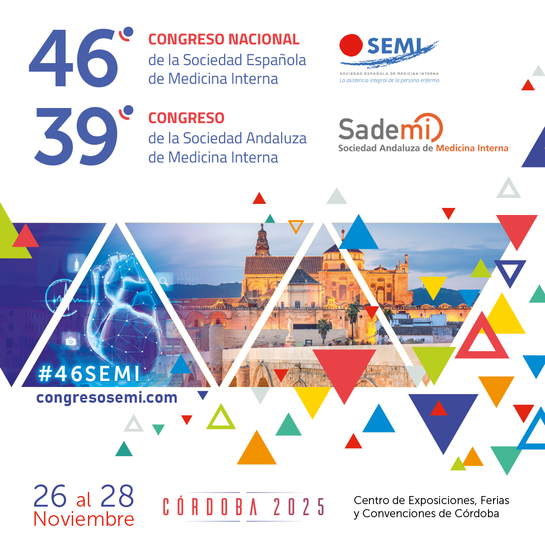 Sociedad Española de Medicina Interna (SEMI) (@sociedad_semi) on Twitter photo 📢🔴#46SEMI | Abierto hasta el 12 de mayo (23:59) el plazo de envío online de comunicaciones, casos clínicos para Tarde del Residente y TFG para nuestro 46º Congreso Nacional de <a href="/Sociedad_SEMI/">Sociedad Española de Medicina Interna (SEMI)</a> - 39º Congreso de <a href="/Sademi_MI/">SADEMI</a> 🩺
👉congresosemi.com/semi2025
¡No te quedes sin enviar tu 📢🔴#46SEMI | Abierto hasta el 12 de mayo (23:59) el plazo de envío online de comunicaciones, casos clínicos para Tarde del Residente y TFG para nuestro 46º Congreso Nacional de <a href="/Sociedad_SEMI/">Sociedad Española de Medicina Interna (SEMI)</a> - 39º Congreso de <a href="/Sademi_MI/">SADEMI</a> 🩺
👉congresosemi.com/semi2025
¡No te quedes sin enviar tu