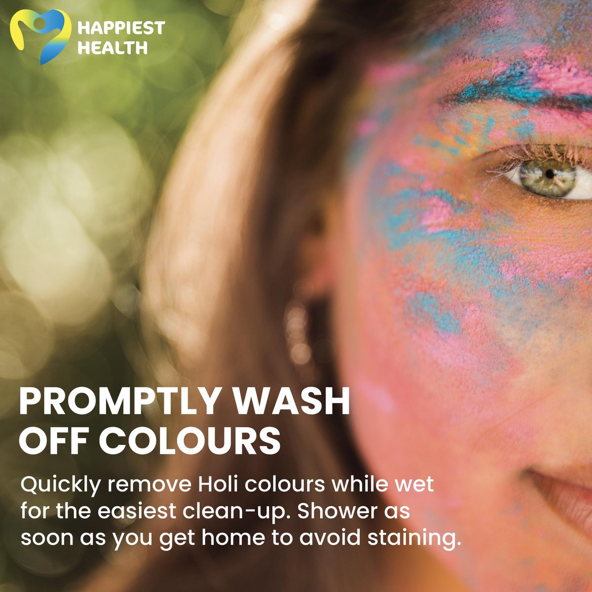 HHDigital1's tweet photo. Get your glow back after Holi! Here are 6 tips to help you remove colours and get your glowing skin back.

#Holi #colours #holicolors #skincare #skincaretips #happyholi #holiskincare #glowingskin #HappiestHealth https://t.co/TMCZYW2VW1