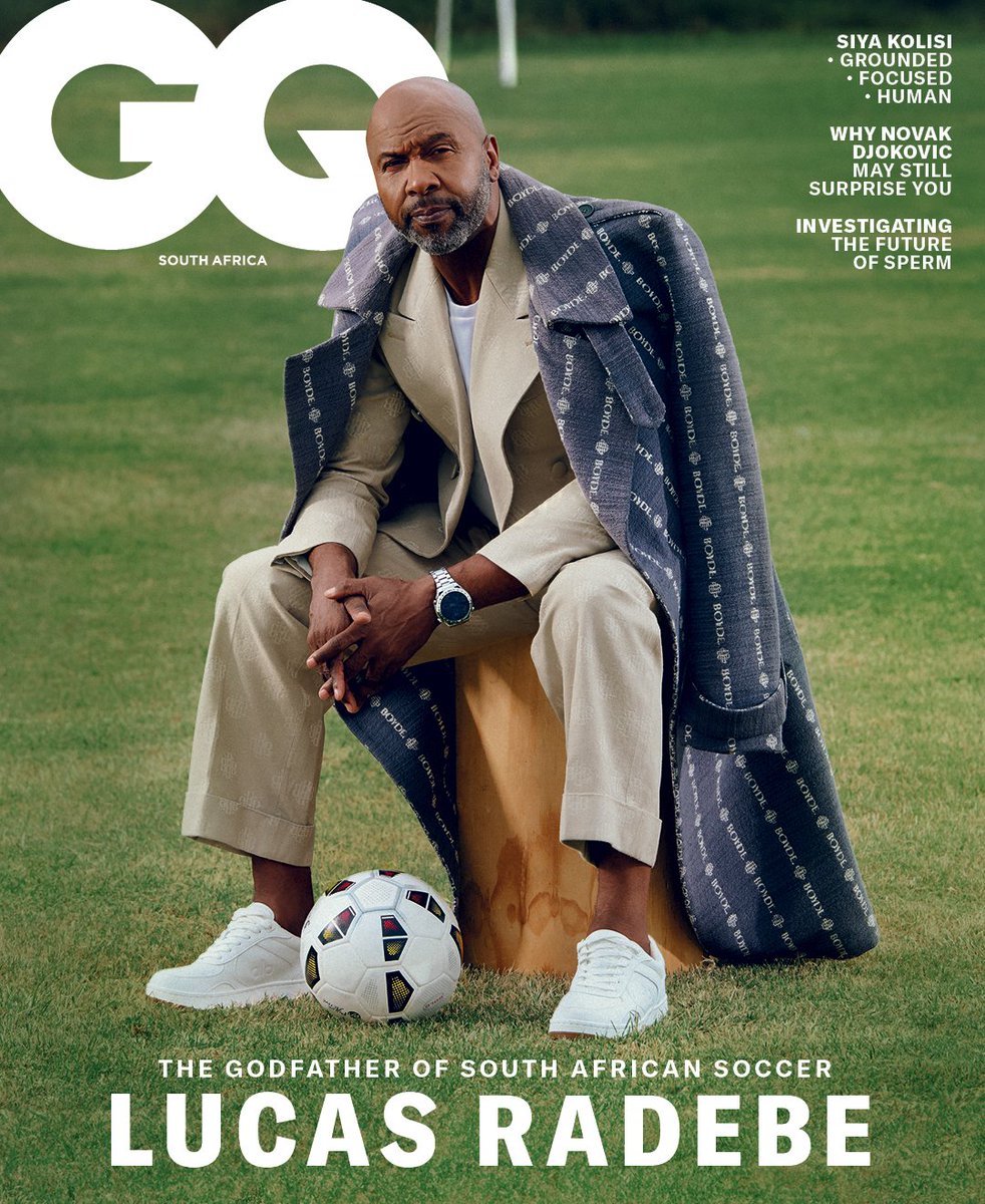 Introducing our first cover for the Sports Issue featuring football legend  <a href="/LucasRadebe/">Lucas Radebe</a> in collaboration with <a href="/LaysSouthAfrica/">Lay's South Africa</a>. Read all about his journey &amp; building a new legacy rooted in family in the new issue now.
#GQxLaysSA
#GQXLucasRadebe
#GQxSportsIssue 
#NoLaysNoGame