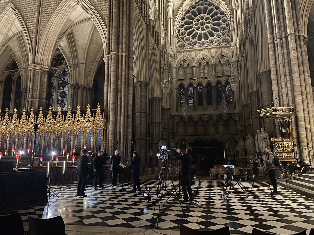 A couple of behind the scenes shots of the Lay Vicars from last night's filming session in the Abbey. Keep your eyes peeled for the release of the film. #westminsterabbey