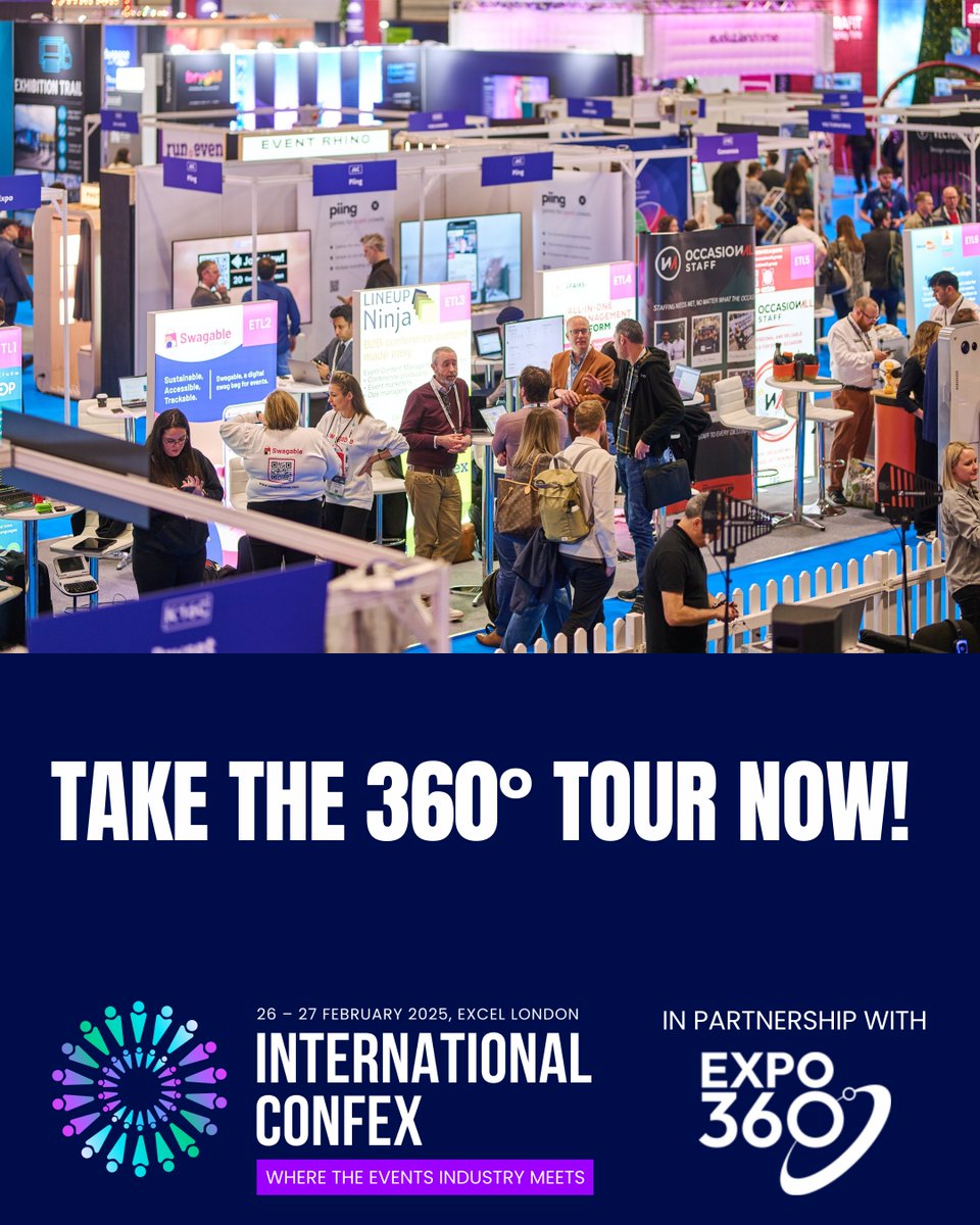 International Confex (@intlconfex) on Twitter photo Revisit #confex2025 using a cutting-edge, 360-degree virtual tour by <a href="/EXPO360UK/">Alan Tisch</a> to navigate the show floor as if you were there in person.
eu1.hubs.ly/H0hxphK0
#Confex2025 #DigitalTwin #EventsIndustry #expo360 #eventprofs #exhibition #tradeshow Revisit #confex2025 using a cutting-edge, 360-degree virtual tour by <a href="/EXPO360UK/">Alan Tisch</a> to navigate the show floor as if you were there in person.
eu1.hubs.ly/H0hxphK0
#Confex2025 #DigitalTwin #EventsIndustry #expo360 #eventprofs #exhibition #tradeshow