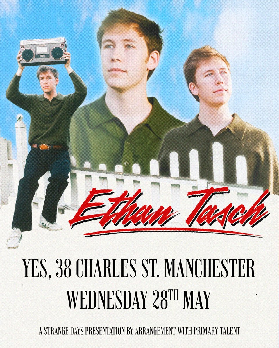 YES (@yes_mcr) on Twitter photo On sale now!
<a href="/ethantasch_/">Ethan Tasch</a> live in The Basement
28th May 2025
Tickets here: seetickets.com/event/ethan-ta… On sale now!
<a href="/ethantasch_/">Ethan Tasch</a> live in The Basement
28th May 2025
Tickets here: seetickets.com/event/ethan-ta…