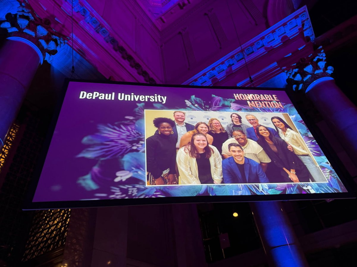 Congratulations to <a href="/DePaulU/">DePaul University</a> faculty, students and alumni for last night's #PRWeekAwardsUS 2nd place recognition for Best Education program. 10-time finalist, 2-time winner and 3-time honorable mention. #PRADproud <a href="/DePaulPRAD/">PRAD Program</a>