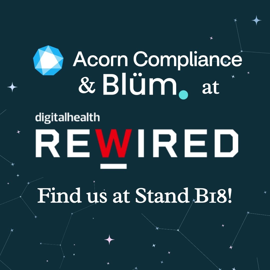 Acorn Compliance (@acorncompliance) on Twitter photo <a href="/AcornCompliance/">Acorn Compliance</a> will be attending <a href="/digitalhealth2/">Digital Health</a> #Rewired2025 with Blüm Health next week!
If you are a #healthtech startup, come by to see how Squirrel™ is simplifying #compliance across multiple frameworks.
📆 18-19 March
📍Hall 2, The NEC, Birmingham
🌟Stand B18 <a href="/AcornCompliance/">Acorn Compliance</a> will be attending <a href="/digitalhealth2/">Digital Health</a> #Rewired2025 with Blüm Health next week!
If you are a #healthtech startup, come by to see how Squirrel™ is simplifying #compliance across multiple frameworks.
📆 18-19 March
📍Hall 2, The NEC, Birmingham
🌟Stand B18