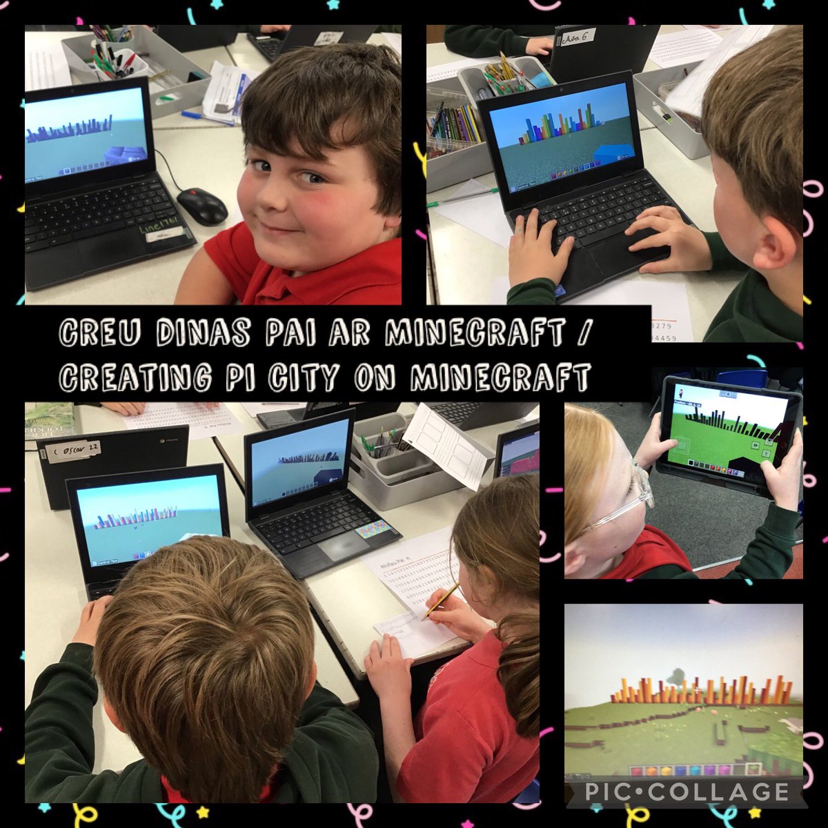 YG Bro Ogwr (@ysgolbroogwr) on Twitter photo Blwyddyn 5 yn dathlu Diwrnod Rhyngwladol Pai. 🥧 π
Year 5 celebrating International Pi day. 🥧π
#internationalpiday
<a href="/GarethFfowc/">Gareth Ffowc Roberts</a>
<a href="/PlayCraftLearn/">Minecraft Education</a>
#uchelgeisiol Blwyddyn 5 yn dathlu Diwrnod Rhyngwladol Pai. 🥧 π
Year 5 celebrating International Pi day. 🥧π
#internationalpiday
<a href="/GarethFfowc/">Gareth Ffowc Roberts</a>
<a href="/PlayCraftLearn/">Minecraft Education</a>
#uchelgeisiol