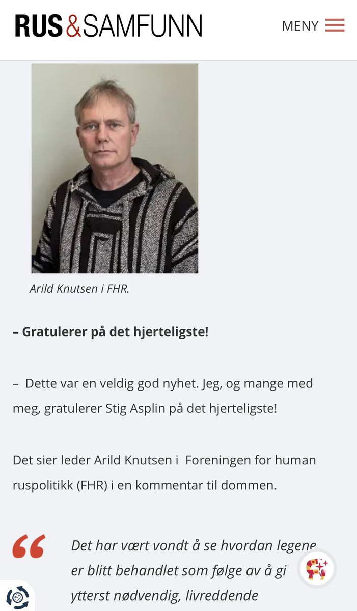 Stig Asplin vant i hovedspørsmålet i ankesaken! 🎉
rus.no/aktuelt/articl…