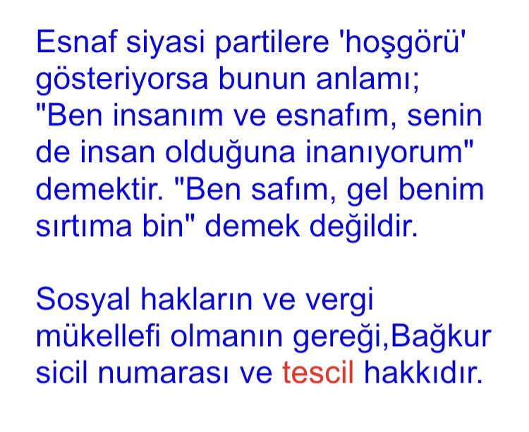 BagkurTescilMagdurları (@huseyintescil) on Twitter photo 🅰️ Vergi mükellefiyetinin gereği olan
☘️ #BağKurTescilMağduriyeti ayrımcılığına son verin. Artık
☘️ #BağKurTescilMağdurları olarak haklarımızı istiyoruz.
👉 <a href="/BAGKURDERNEGI/">BAĞKUR VE EMEKLİLERİ DERNEĞİ (BAĞ-DER)</a>
☘️ #BağKurTescilHakkımız
<a href="/Emine_Gozgec16/">Av. Emine Yavuz Gözgeç</a>
<a href="/OsmanMesten16/">Osman Mesten</a>
<a href="/mehmetsaityaz/">Mehmet Sait YAZ</a>
<a href="/avoguzhankaya/">Av. Oğuzhan Kaya 🇹🇷</a> 🅰️ Vergi mükellefiyetinin gereği olan
☘️ #BağKurTescilMağduriyeti ayrımcılığına son verin. Artık
☘️ #BağKurTescilMağdurları olarak haklarımızı istiyoruz.
👉 <a href="/BAGKURDERNEGI/">BAĞKUR VE EMEKLİLERİ DERNEĞİ (BAĞ-DER)</a>
☘️ #BağKurTescilHakkımız
<a href="/Emine_Gozgec16/">Av. Emine Yavuz Gözgeç</a>
<a href="/OsmanMesten16/">Osman Mesten</a>
<a href="/mehmetsaityaz/">Mehmet Sait YAZ</a>
<a href="/avoguzhankaya/">Av. Oğuzhan Kaya 🇹🇷</a>
