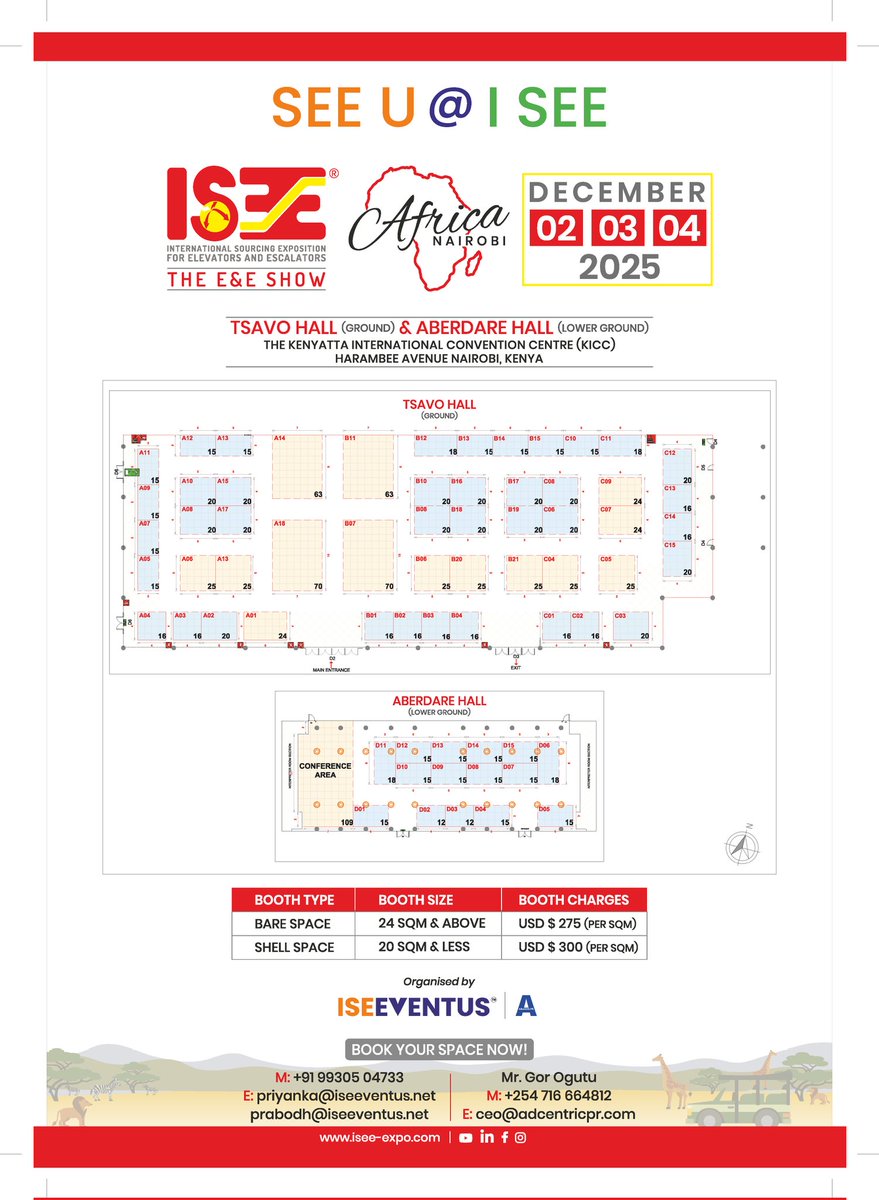 IAmOgutu's tweet image. ISEE  AFRICA 2025 - The Elevators and Escalators Show .
#Elevator #escalator #tradeshow #exhibitions #lift #verticaltransportation #elevatorindustry #builders #architecture #Kenya #kicc #Nairobi #kicc #ISEEAfrica2025