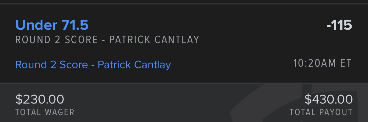 3/7 Pick #1

Patrick Cantlay round score | 2.3u to win 2u

❤️ if tailing 

#GamblingX #SportsBettingX #Golf #ArnoldPalmerInvitational