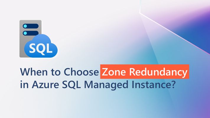 VitalyBruk's tweet image. When to Choose Zone Redundancy in Azure SQL Managed Instance
buff.ly/tsolHHU
#AzureSQL #azuresqlmi #Microsoft #madeiradata