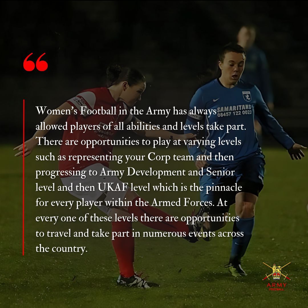 Armyfa1888's tweet photo. 🌍 IWD 2025 - Legend Spotlight 🌍

Leading up to International Women's Day on 8th March, we're highlighting success stories of Women's Army Football. Today, we have our Legend Spotlight! This features Capt. Krissy Wright, the most decorated female player in the Army to date. https://t.co/HRert2GCvN