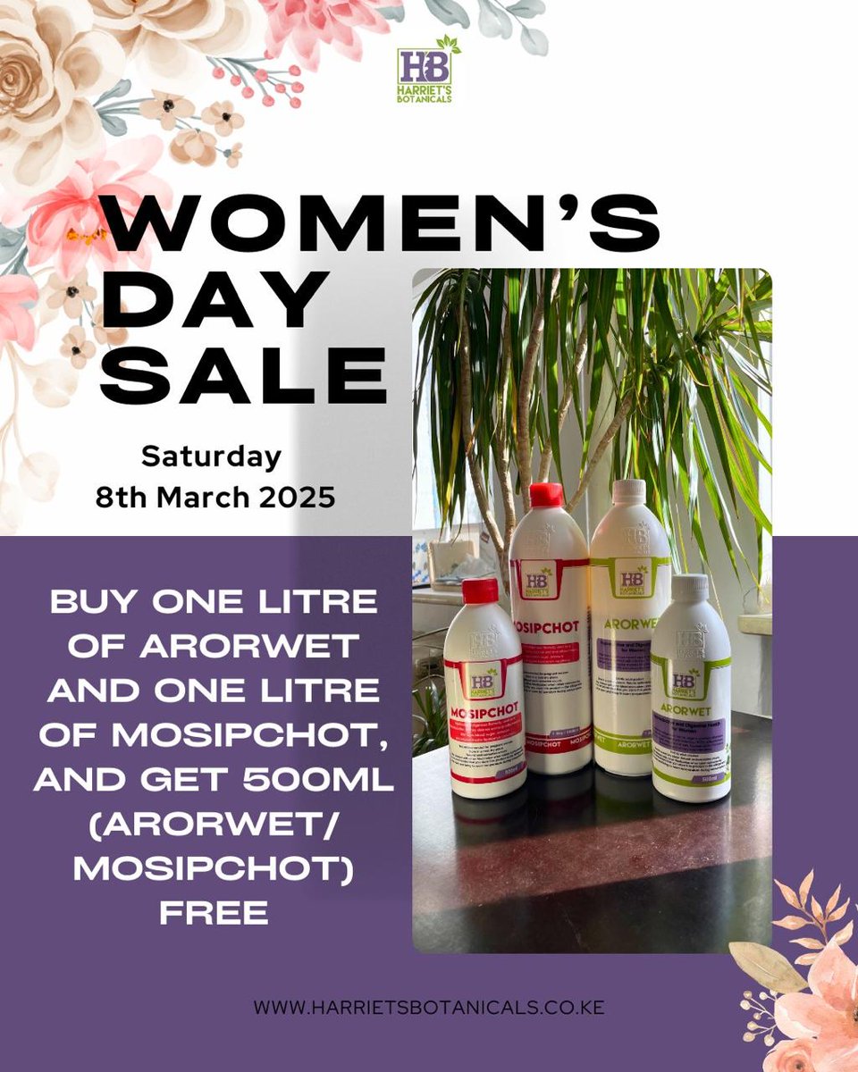 bbsmallnairobi's tweet image. Stronger women, stronger wellness! 💪 Get amazing deals on your favorite Harriet’s Botanical products this Women’s Day. Don’t miss out! 🌿 

 #bbsmall #bbsmallnairobi #womensday #harrietbotanicals