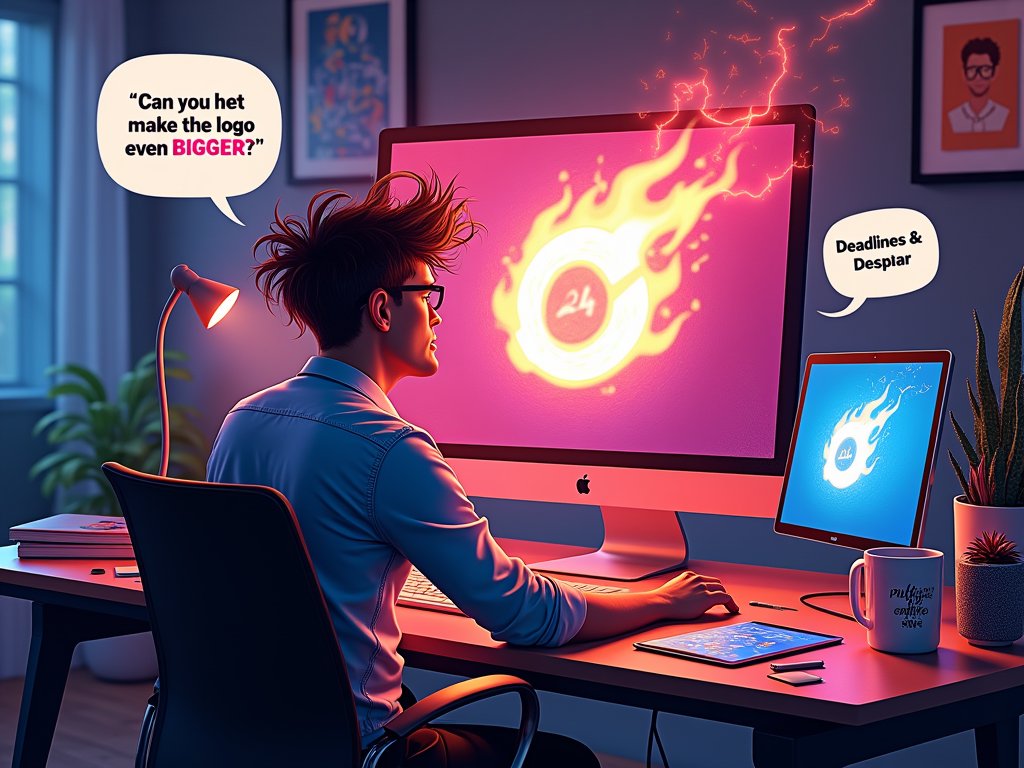 webzards12073's tweet image. Client: &quot;I need this by tomorrow, but also take your time and make it perfect.&quot;  

Designer: &quot;Ah yes, let me just bend the space-time continuum real quick.&quot; ⏳💀🎨  

#DesignerStruggles #MakeItPop #ClientLogic