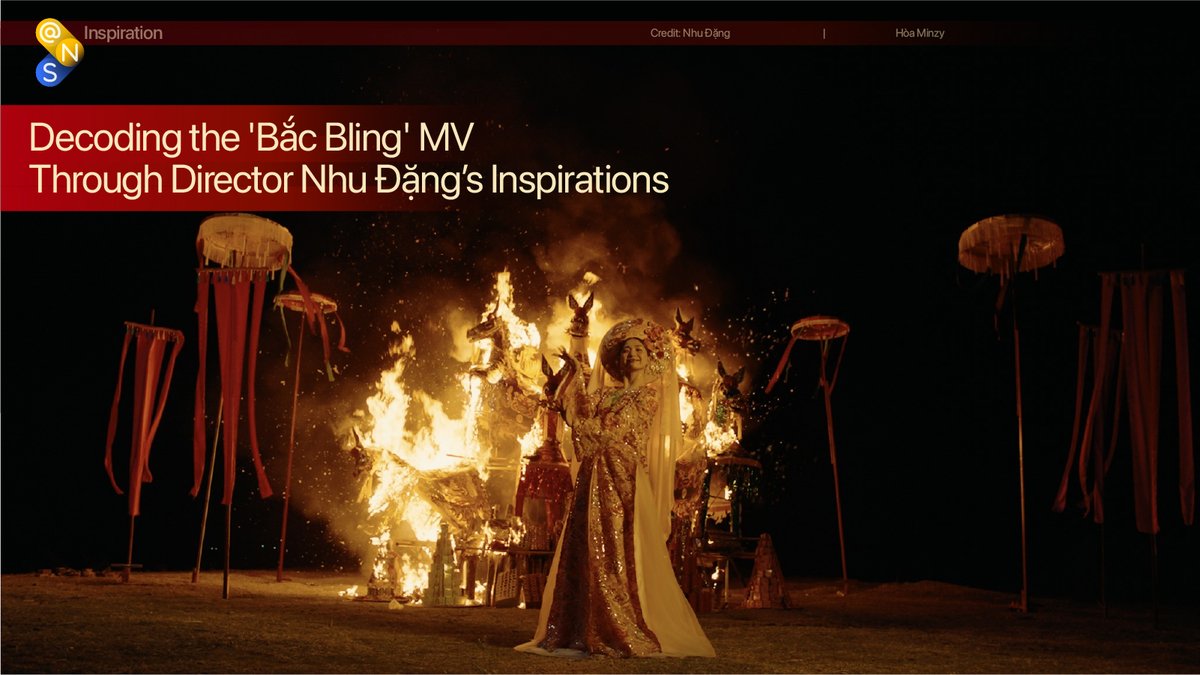 ArtNodeSociety's tweet photo. From an ambitious script to the deep dive into Bắc Ninh’s rich heritage, "Bắc Bling" MV seamlessly blends tradition with modernity. Let’s uncover the behind-the-scenes magic and untold stories by director Nhu Đặng right here! 👇🔥
#ANS_SHARING #NhuDang #BacBling #HoaMinzy #MV https://t.co/Db79g15Euj