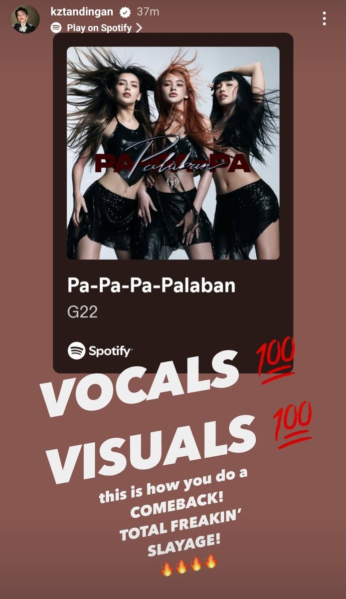 “this is how you do a comeback! total freakin' slayage!” — <a href="/KZofficial/">KZ</a>

from THE ever-supportive ate KZ ng G22 😭❤️‍🔥 

STREAM G22 PAPAPAPALABAN
#G22AnotherBanger