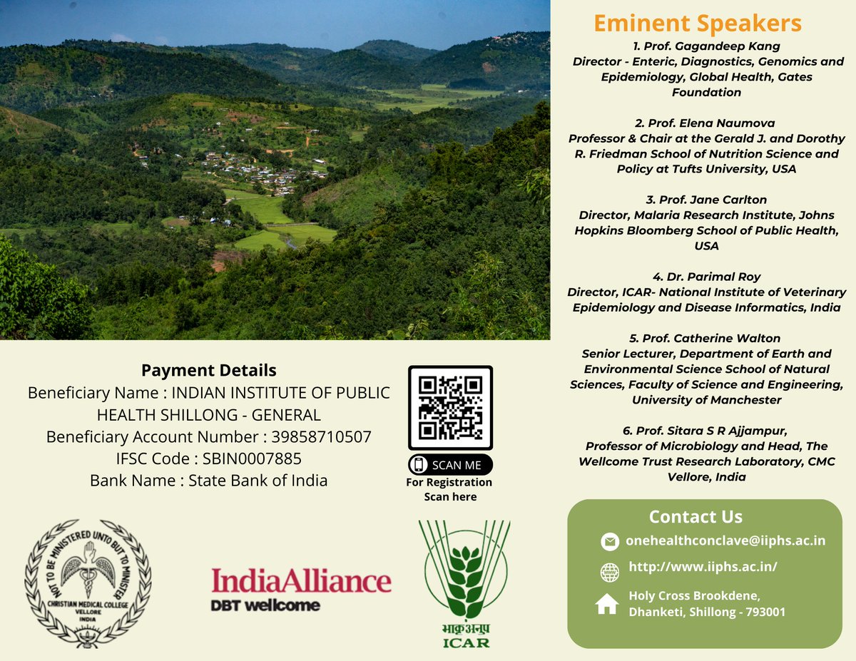Abstracts Extended
Experience the 'One Health Conclave' this spring in Shillong, hosted by the Indian Institute of Public Health Shillong, March18-20, 2025.
The last date for submission of abstracts has been extended to 14 March 2025.