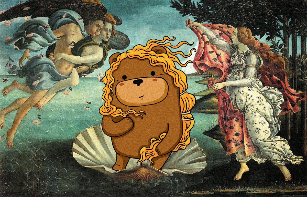 cryptomstr's tweet image. From the forest to fine art… talk about a glow-up. 
@Boithebear