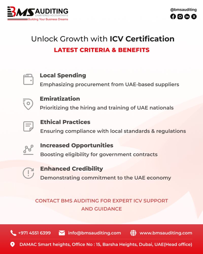 bms_auditing's tweet photo. BMS Auditing: Your Trusted Partner for ICV Certification &amp; Business Growth in the UAE. Strengthen Compliance, Enhance Credibility, Unlock Opportunities! https://t.co/tEvQfeBIIf