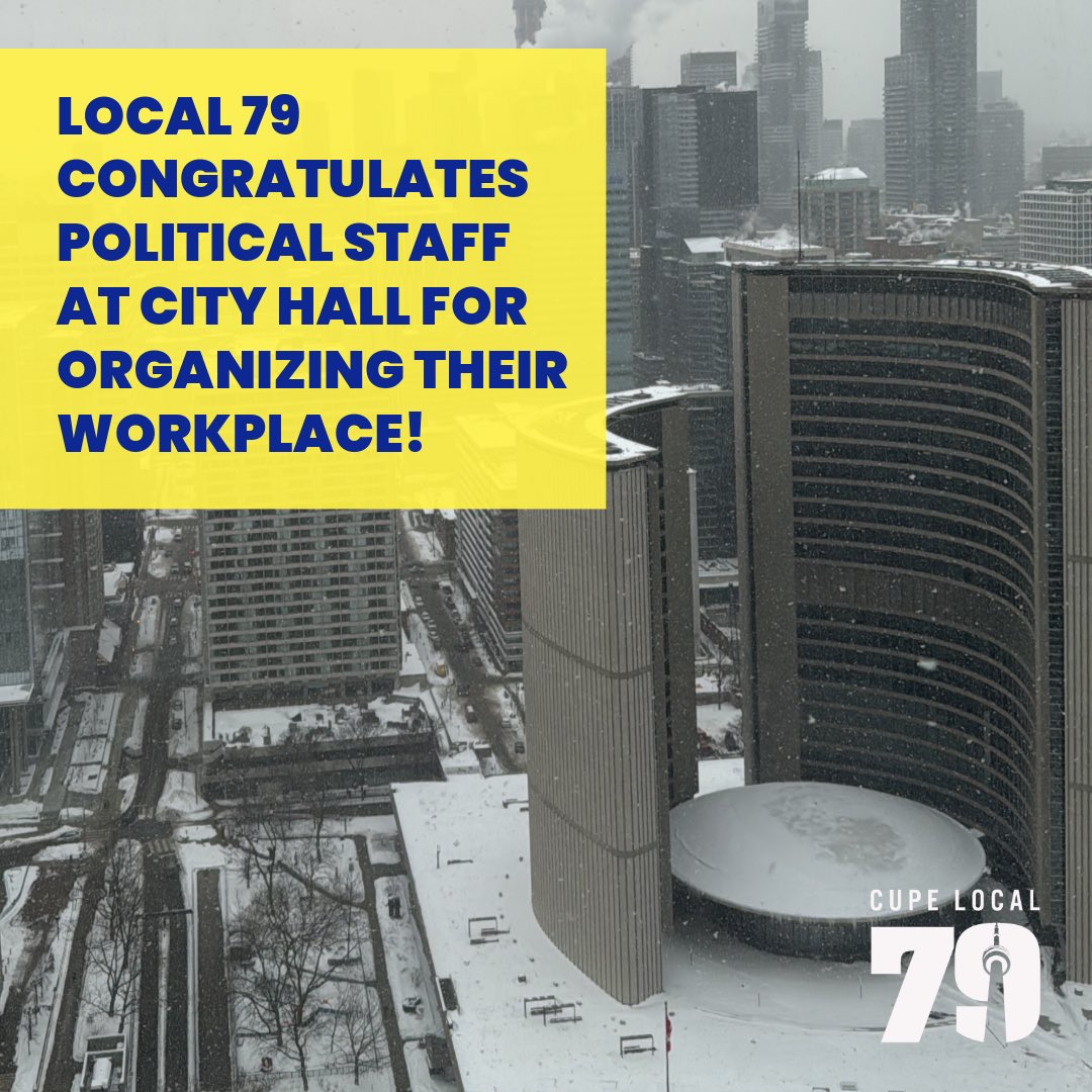 CUPE Local 79 (@cupelocal79) on Twitter photo Political staff are a vital link between residents & the <a href="/cityoftoronto/">City of Toronto 🇨🇦</a>. They work to serve the public & support elected officials. They deserve fairness & respect. Solidarity with political staff who organized their workplace—one step closer to joining <a href="/AMAPCEO/">AMAPCEO</a>! #Solidarity Political staff are a vital link between residents & the <a href="/cityoftoronto/">City of Toronto 🇨🇦</a>. They work to serve the public & support elected officials. They deserve fairness & respect. Solidarity with political staff who organized their workplace—one step closer to joining <a href="/AMAPCEO/">AMAPCEO</a>! #Solidarity