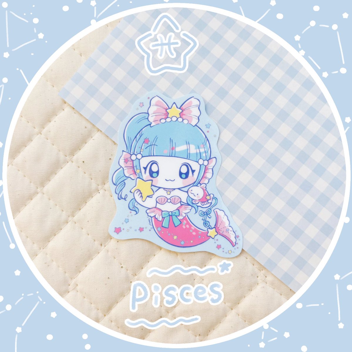 「new stickers 星座ステッカー・水瓶座・魚座 」|いち🌷のイラスト