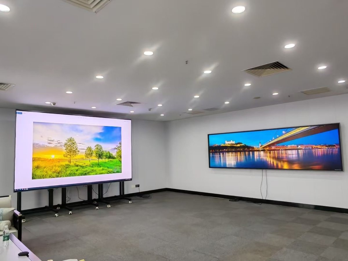 Rachel_yu433's tweet image. 1x2 156&quot; Seamless LCD Video Wall, Looks Great. #videowall #lcdwall