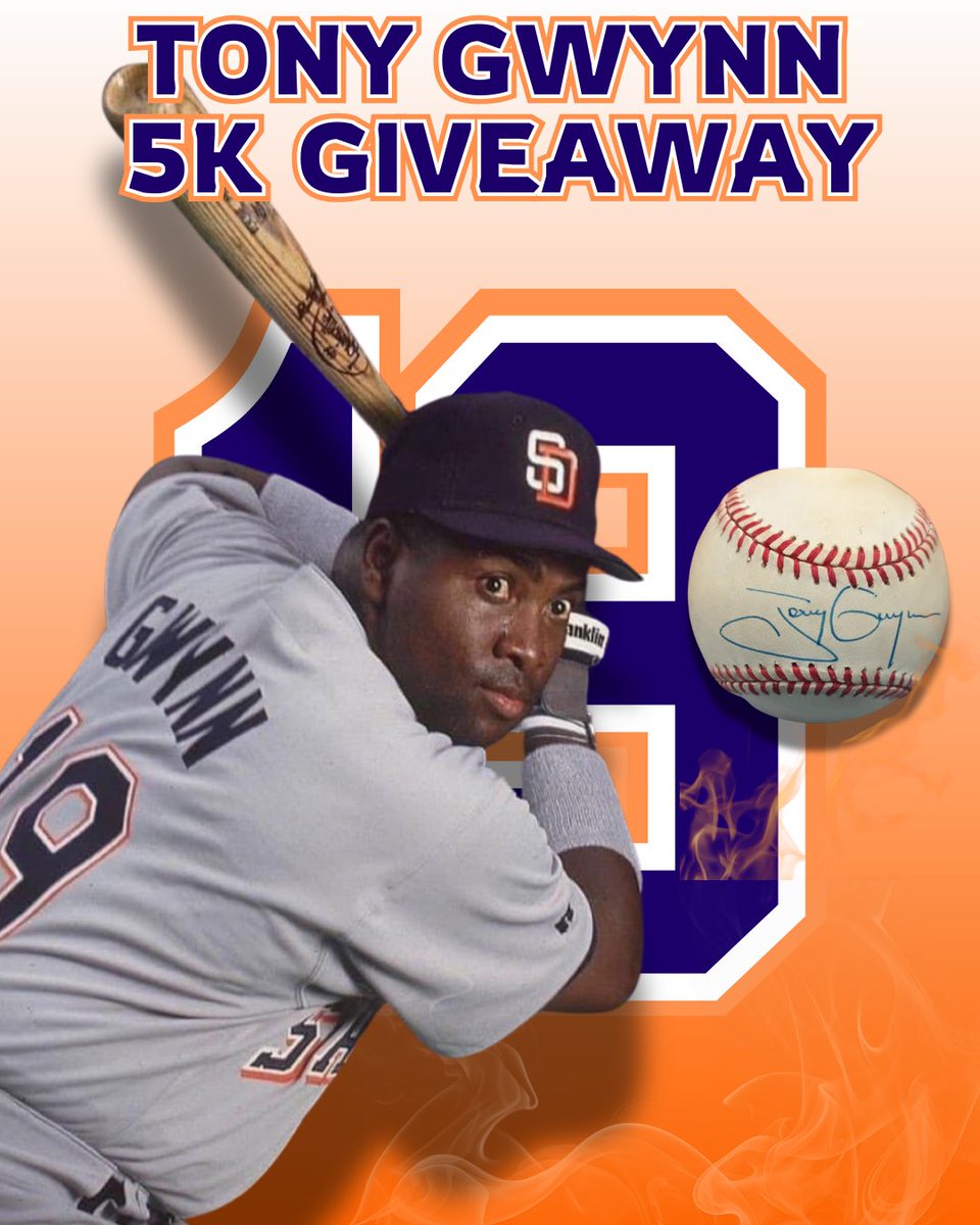 From the bottom of my heart thank you to you all that have followed in the recent months, it’s really meant a lot and has helped me out a lot mentally.

With that said,

🚨5K Giveaway🚨

Prize: <a href="/Padres/">San Diego Padres</a> Tony Gwynn authenticated autographed, <a href="/MLB/">MLB</a> baseball.

How to win: