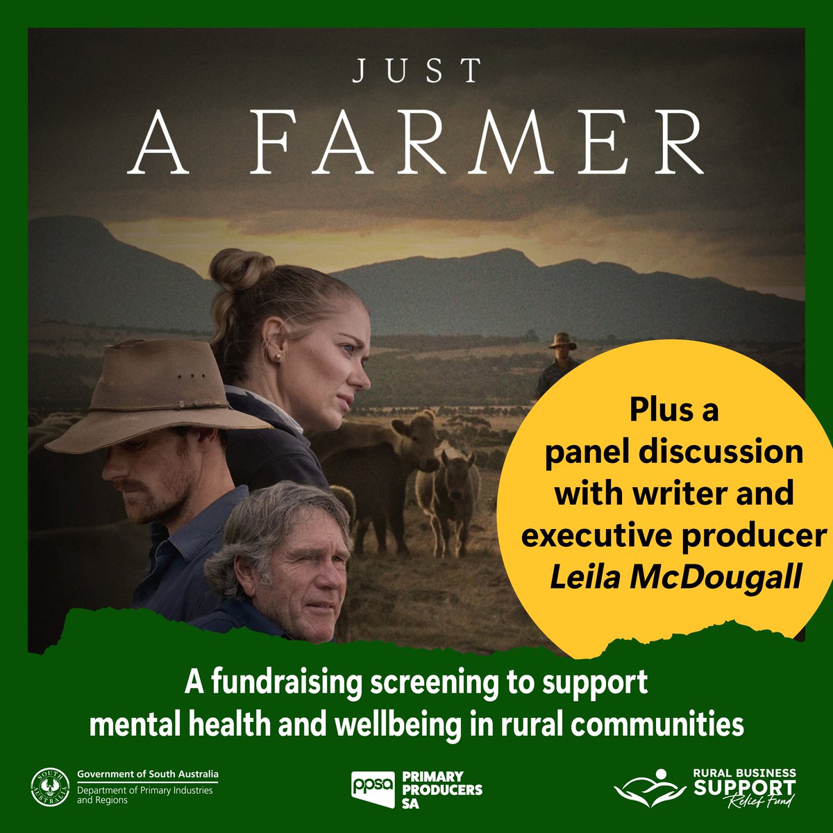 FUNDRAISING SCREENING OF JUST A FARMER 🎬//

This powerful film offers a raw and moving insight into the resilience, sacrifices and struggles of farmers – the backbone of our nation’s food security. It shines a light on the realities of farming life, tackling themes of mental