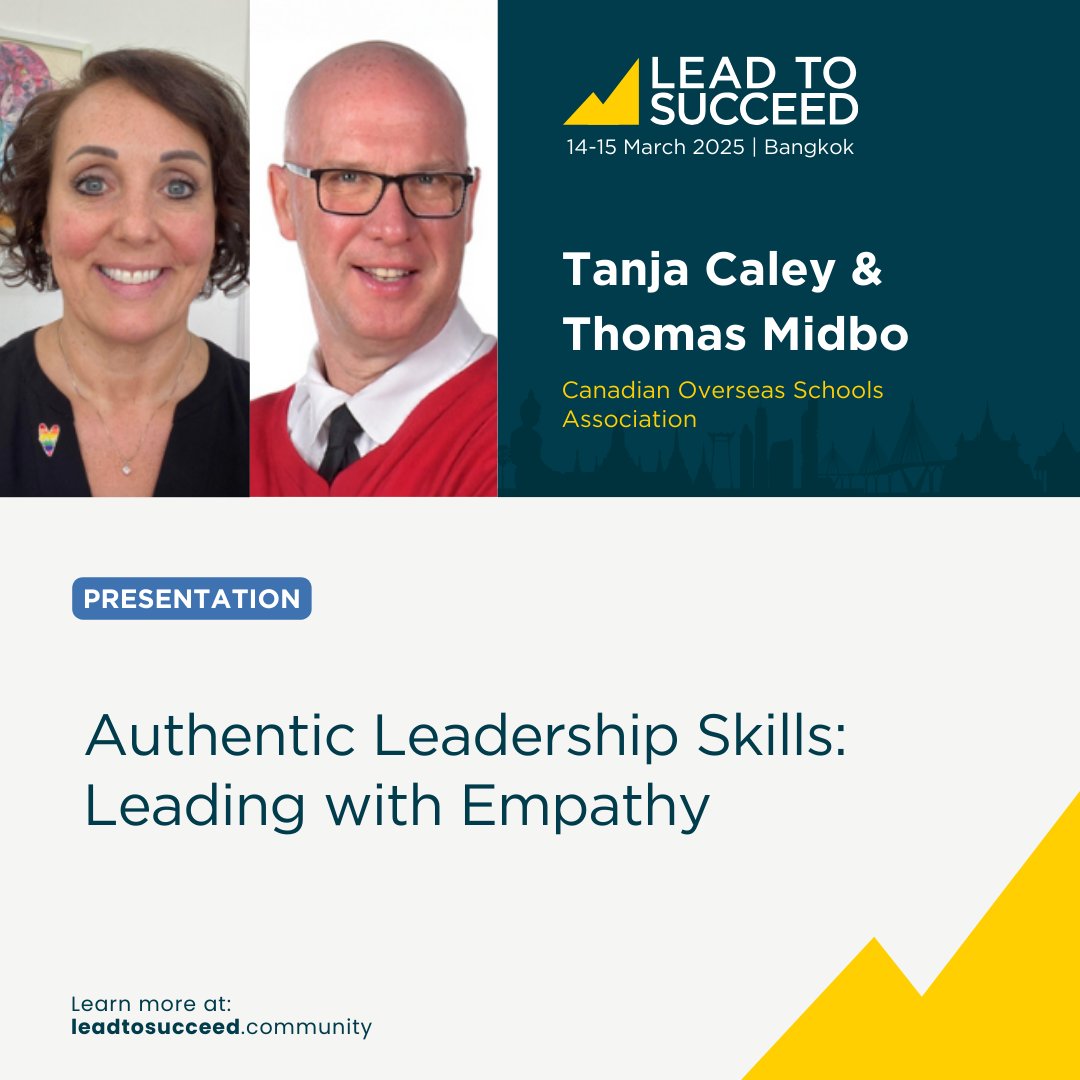 21cli's tweet photo. Hello Tanja Caley & Thomas Midbo! We’re happy to have you at #LeadToSucceedSummit 2025 to talk about "Authentic Leadership Skills: Leading with Empathy" https://t.co/UVb4zRBVdL #L2SS25 #21CL #Leaders #AspiringLeaders #InternationalSchool #Education #AuthenticLeadership #LeadWithEmpathy #Leadership