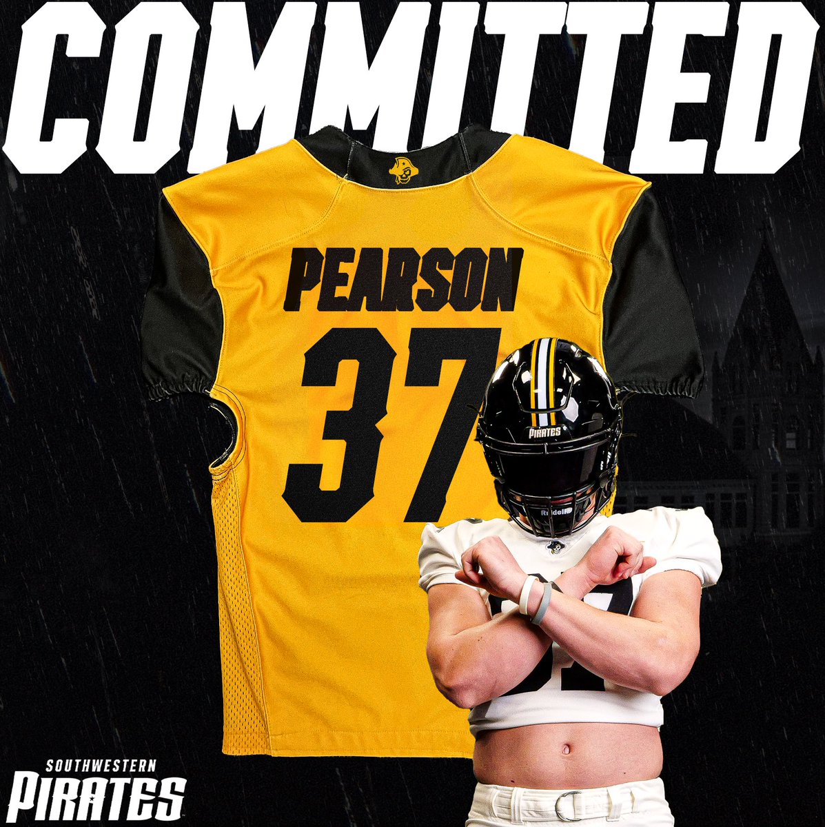 Greg Pearson (@gregpearson777) on Twitter photo Blessed to announce my commitment to <a href="/SUPiratesFB/">Southwestern FB</a>. I would like to thank everyone who has helped me throughout the recruitment process. Go Pirates 🏴☠️🏴☠️🏴☠️
#AGTG
#EFND
<a href="/STHFootball/">St. Thomas Football</a>
<a href="/CoachDavis82/">Raymond Davis</a>
<a href="/TXPrivateFBGuy/">Texas Private School Football</a> Blessed to announce my commitment to <a href="/SUPiratesFB/">Southwestern FB</a>. I would like to thank everyone who has helped me throughout the recruitment process. Go Pirates 🏴☠️🏴☠️🏴☠️
#AGTG
#EFND
<a href="/STHFootball/">St. Thomas Football</a>
<a href="/CoachDavis82/">Raymond Davis</a>
<a href="/TXPrivateFBGuy/">Texas Private School Football</a>